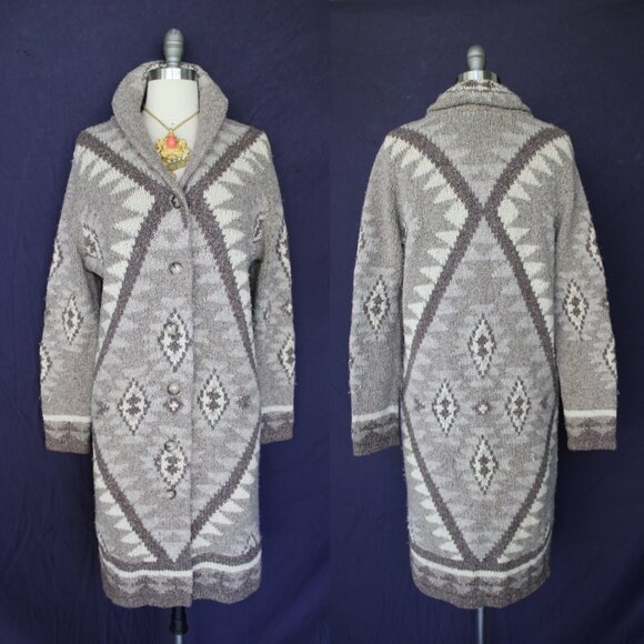 Ralph Lauren Sweaters - Ralph Lauren Polo RRL Wool Silk Hand Knit Aztec Southwestern cardigan sweater M